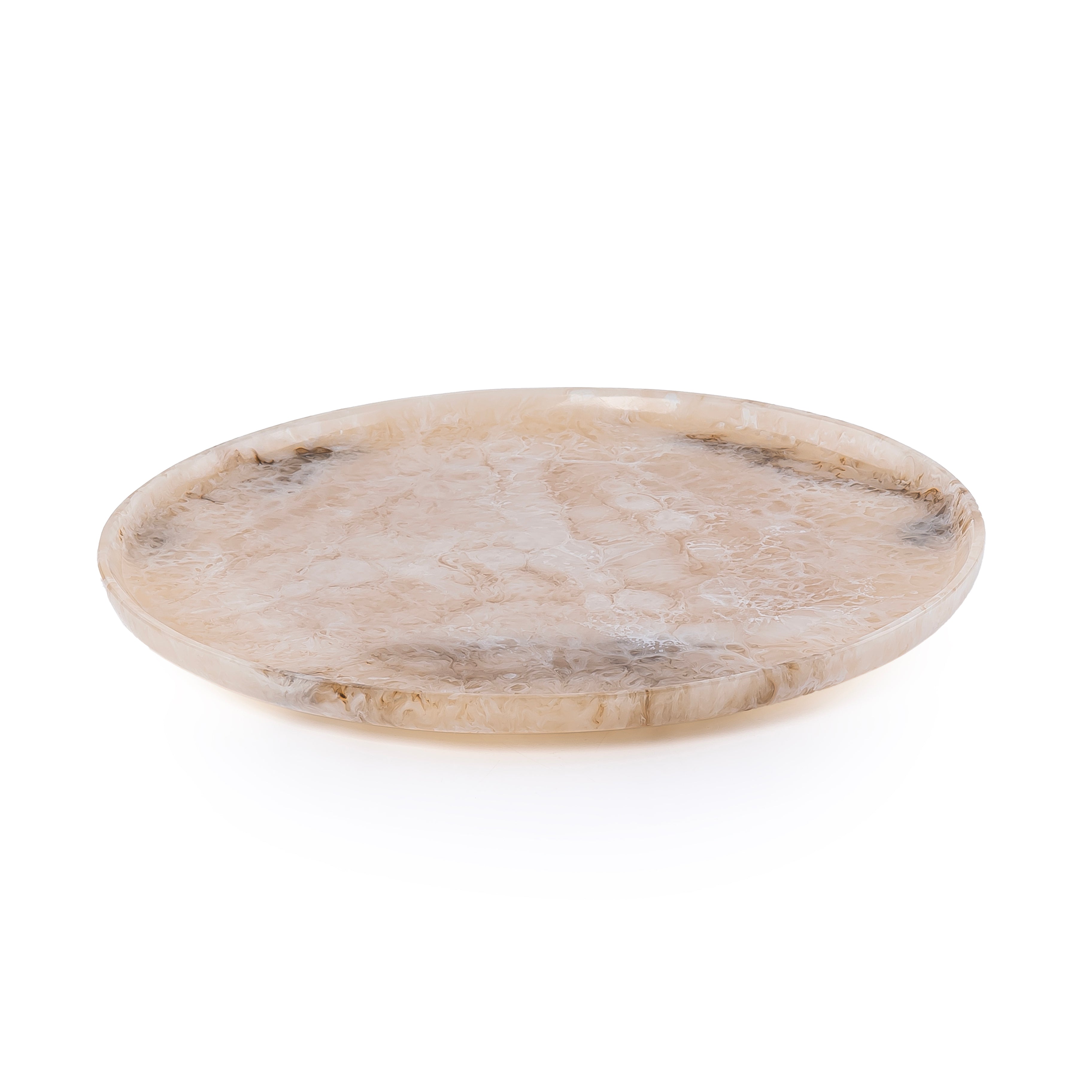 Large Resin Serving Platter - Beige