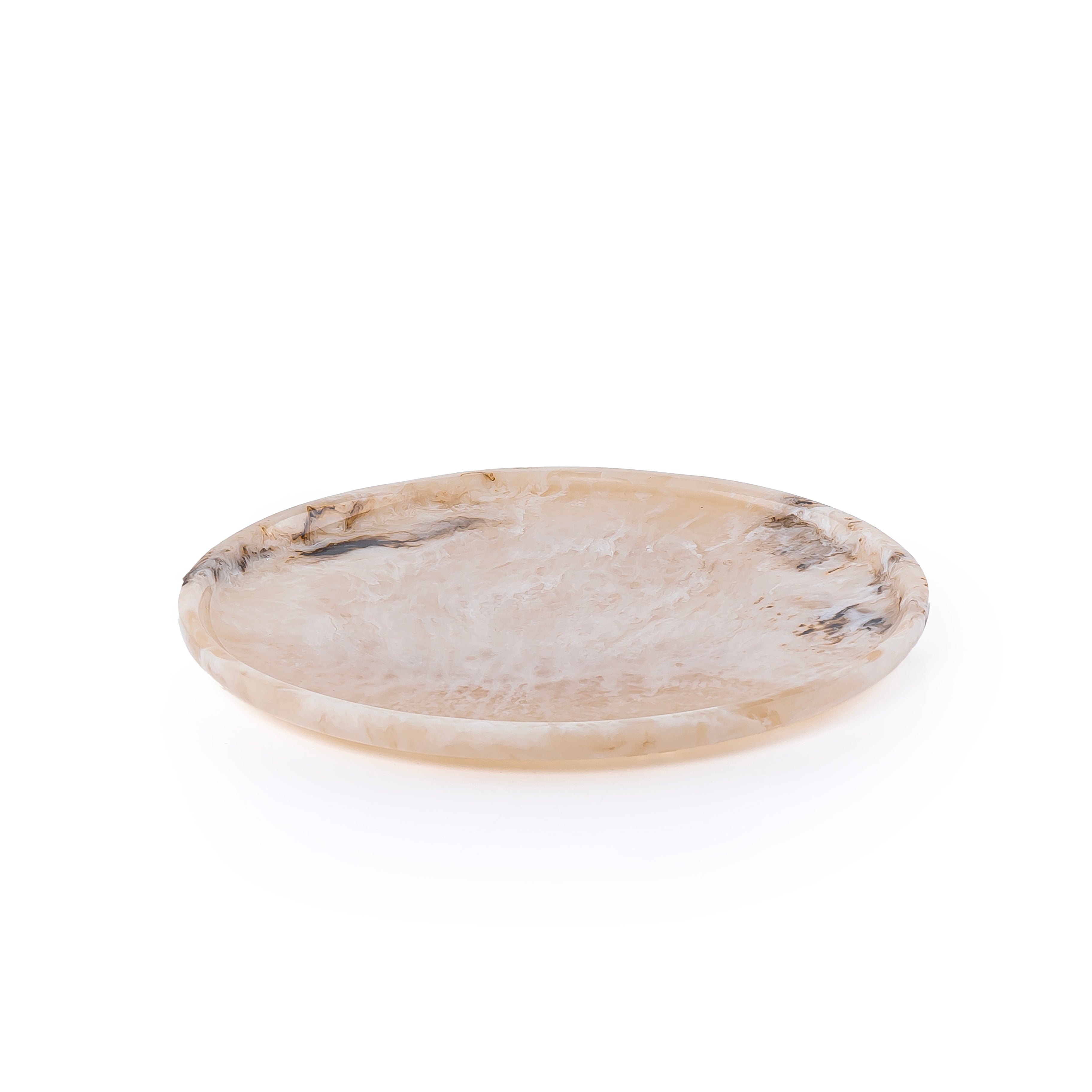 Small Resin Serving Platter - Beige