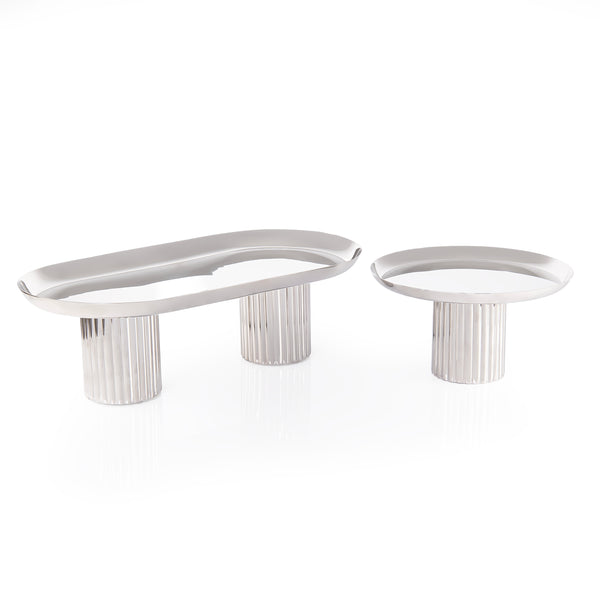 Set of 2 Stainless Steel Stand