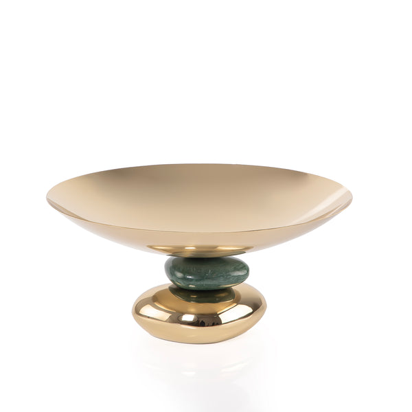 Elegant stainless steel serving bowl - small