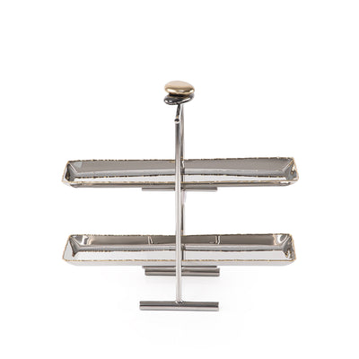 ستاند تقديم معدني طابقين