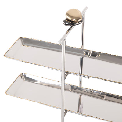 ستاند تقديم معدني طابقين