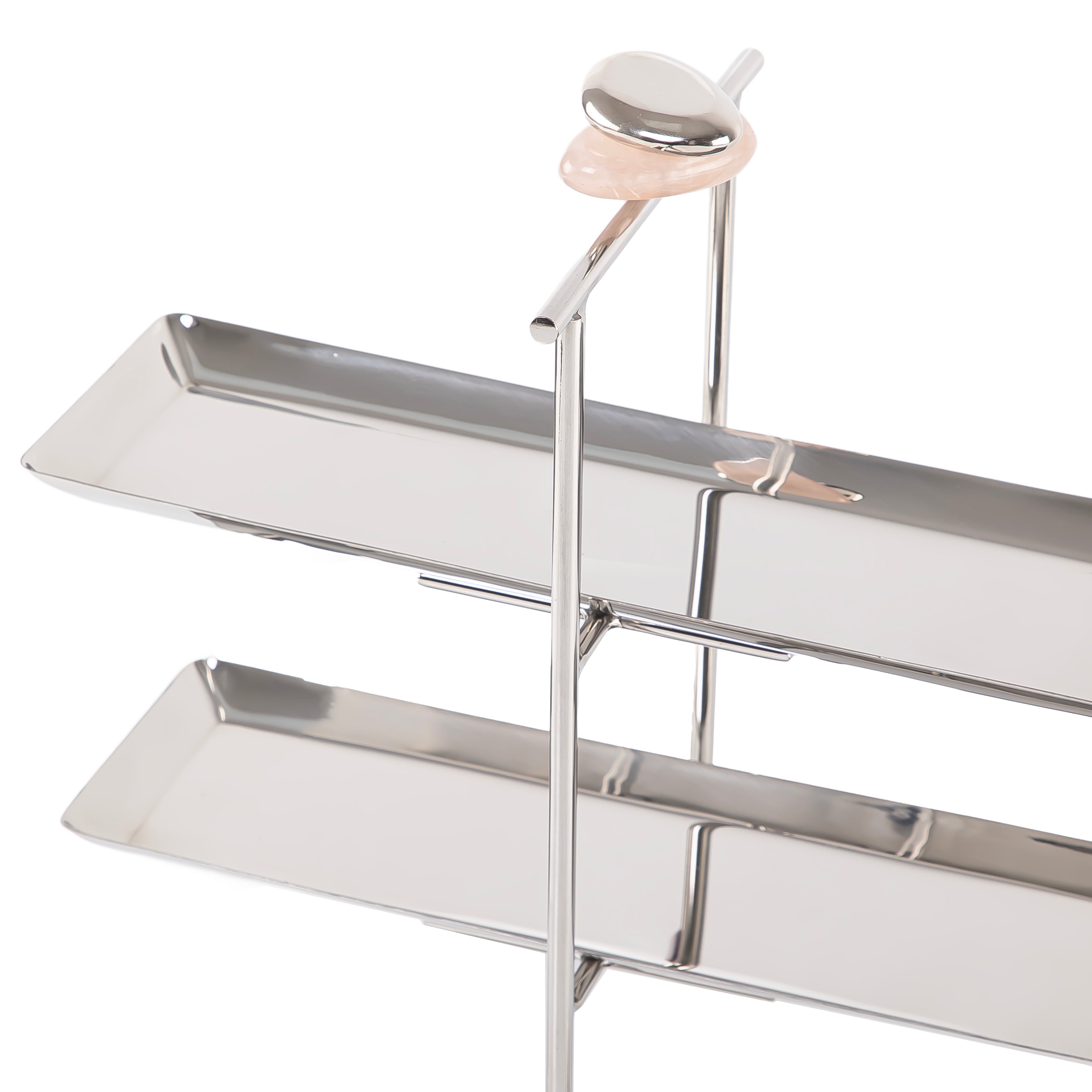 ستاند تقديم معدني طابقين