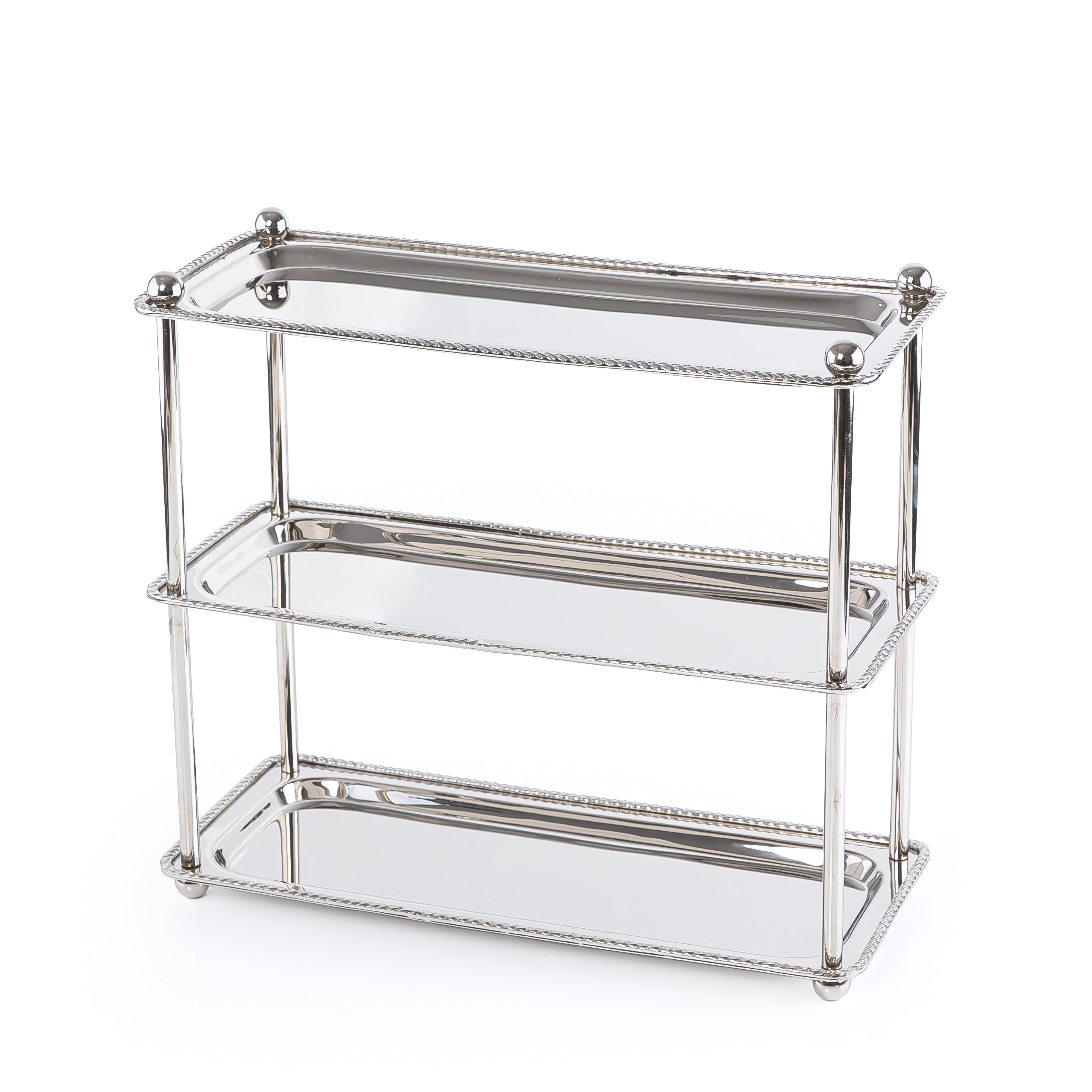 Shiny Metal 3-Tires Stand