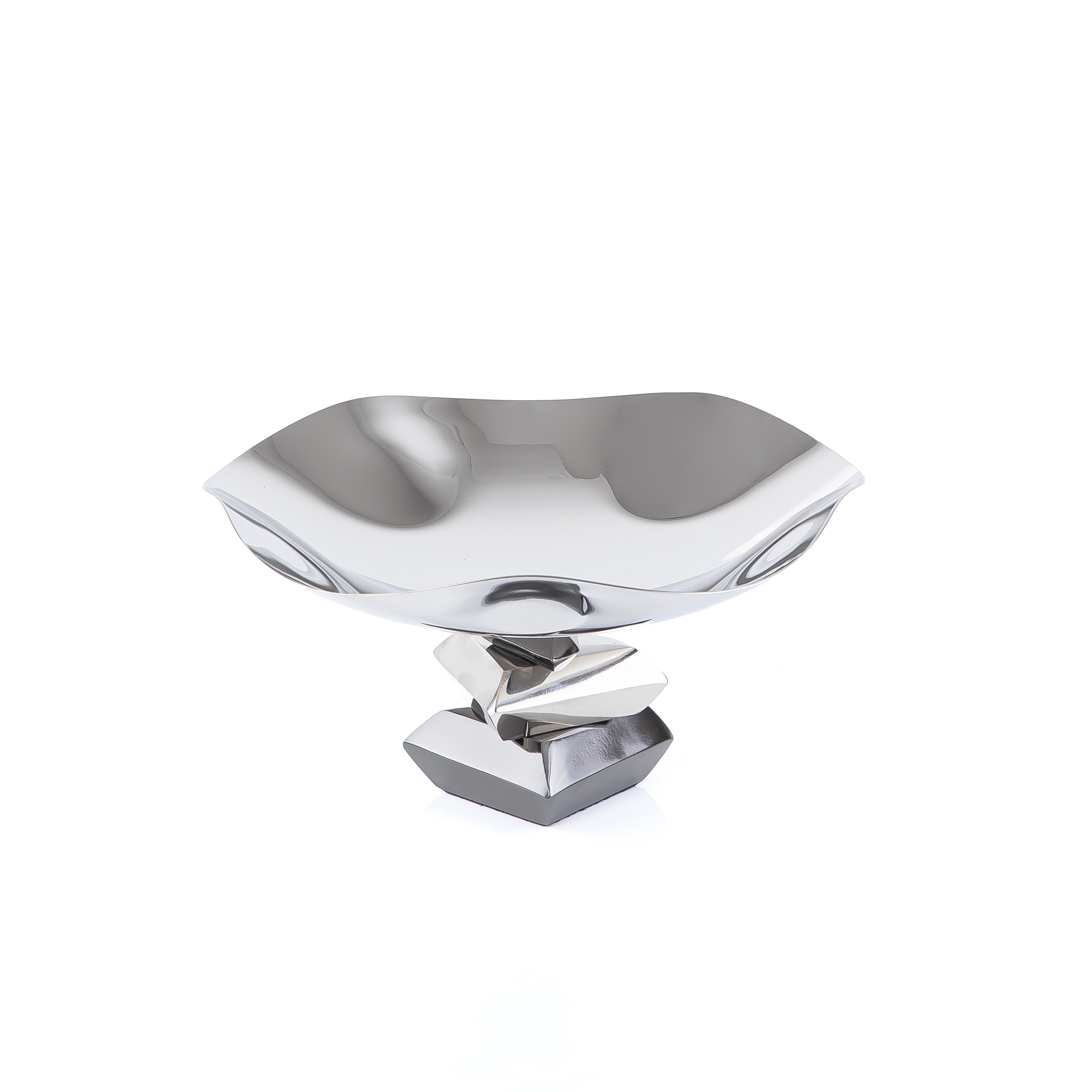 Metal cake stand - black and silver small