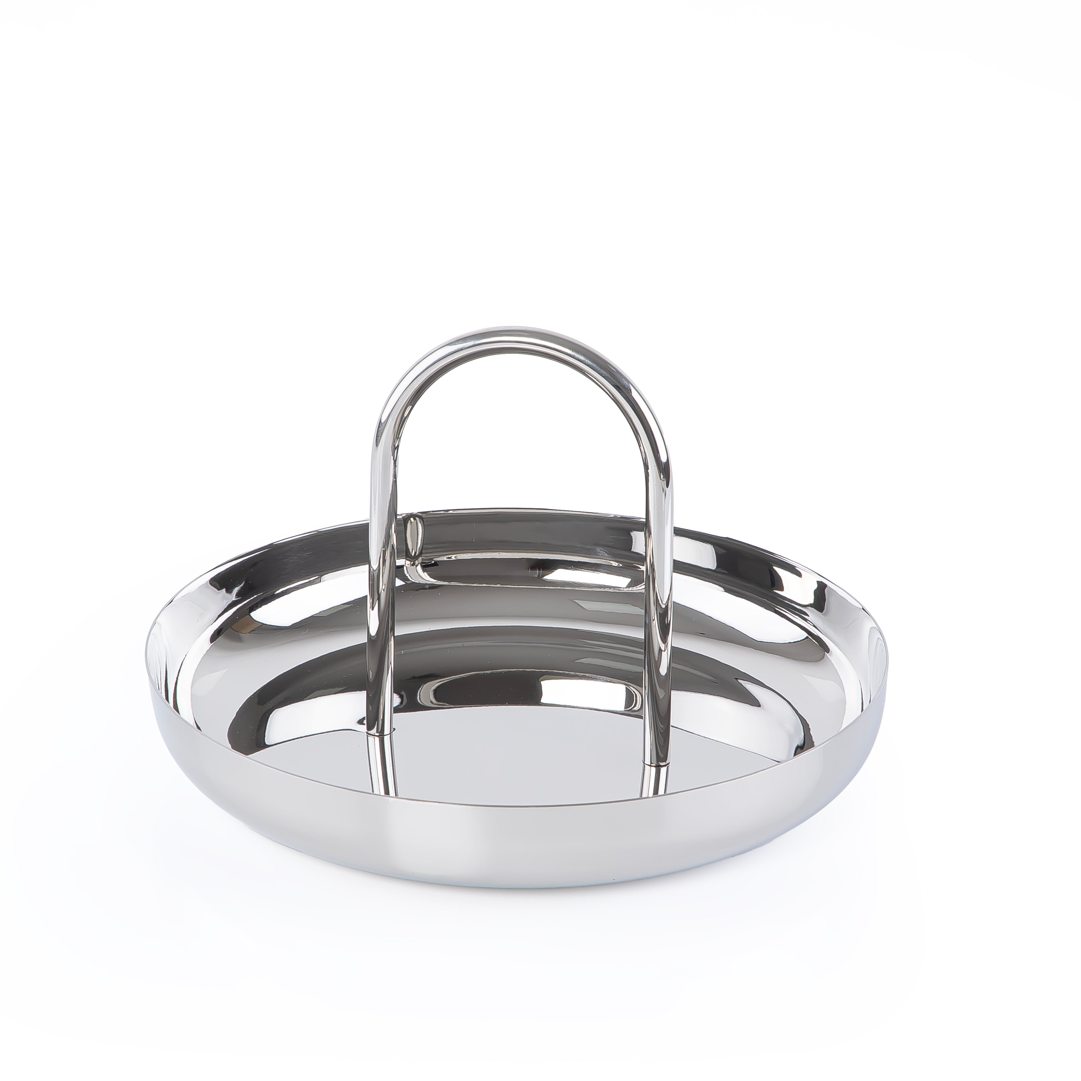 Stainless Steel bowel with a holder - silver large