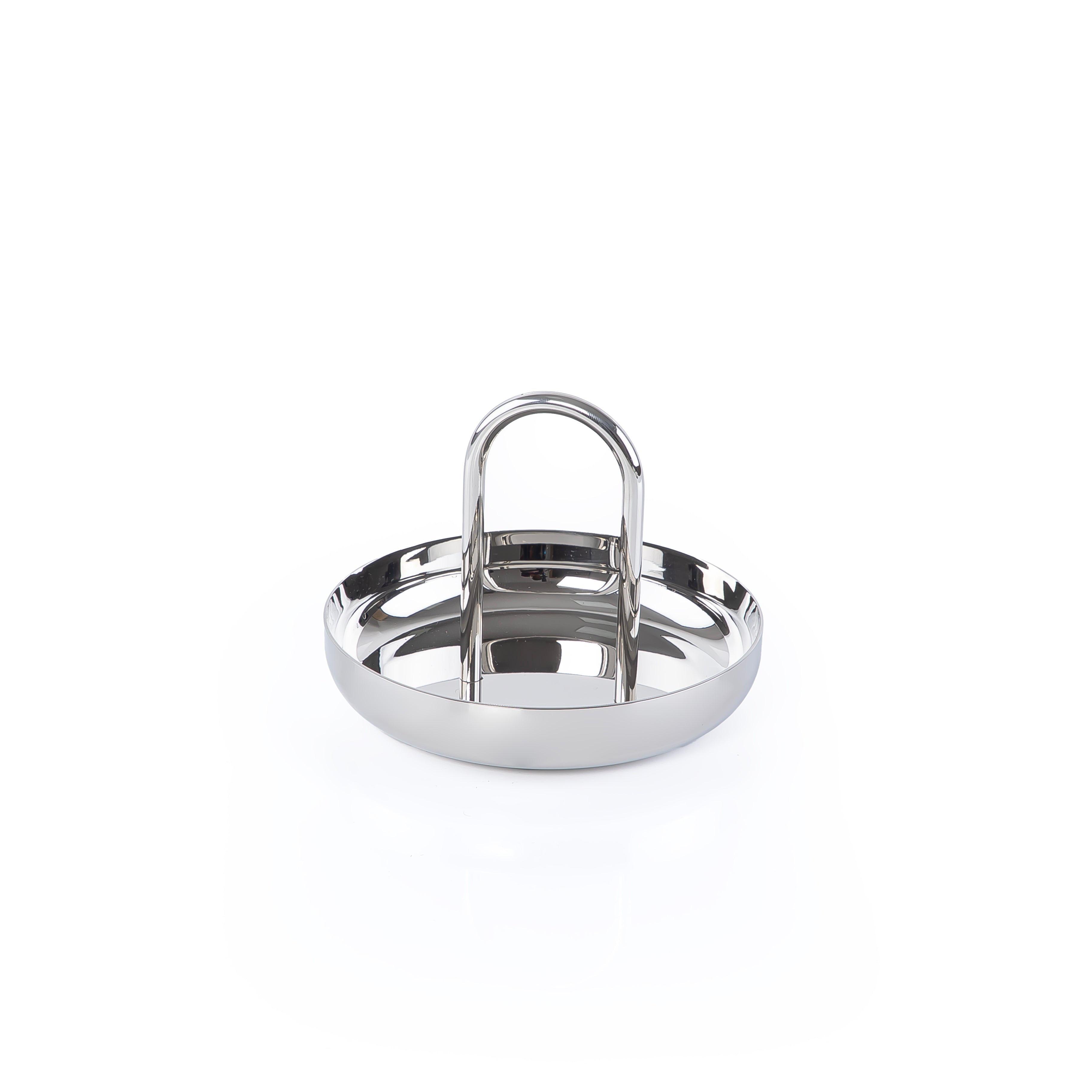 Stainless Steel bowel with a holder - silver small