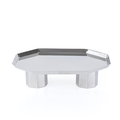 Geometric Metal stand- silver