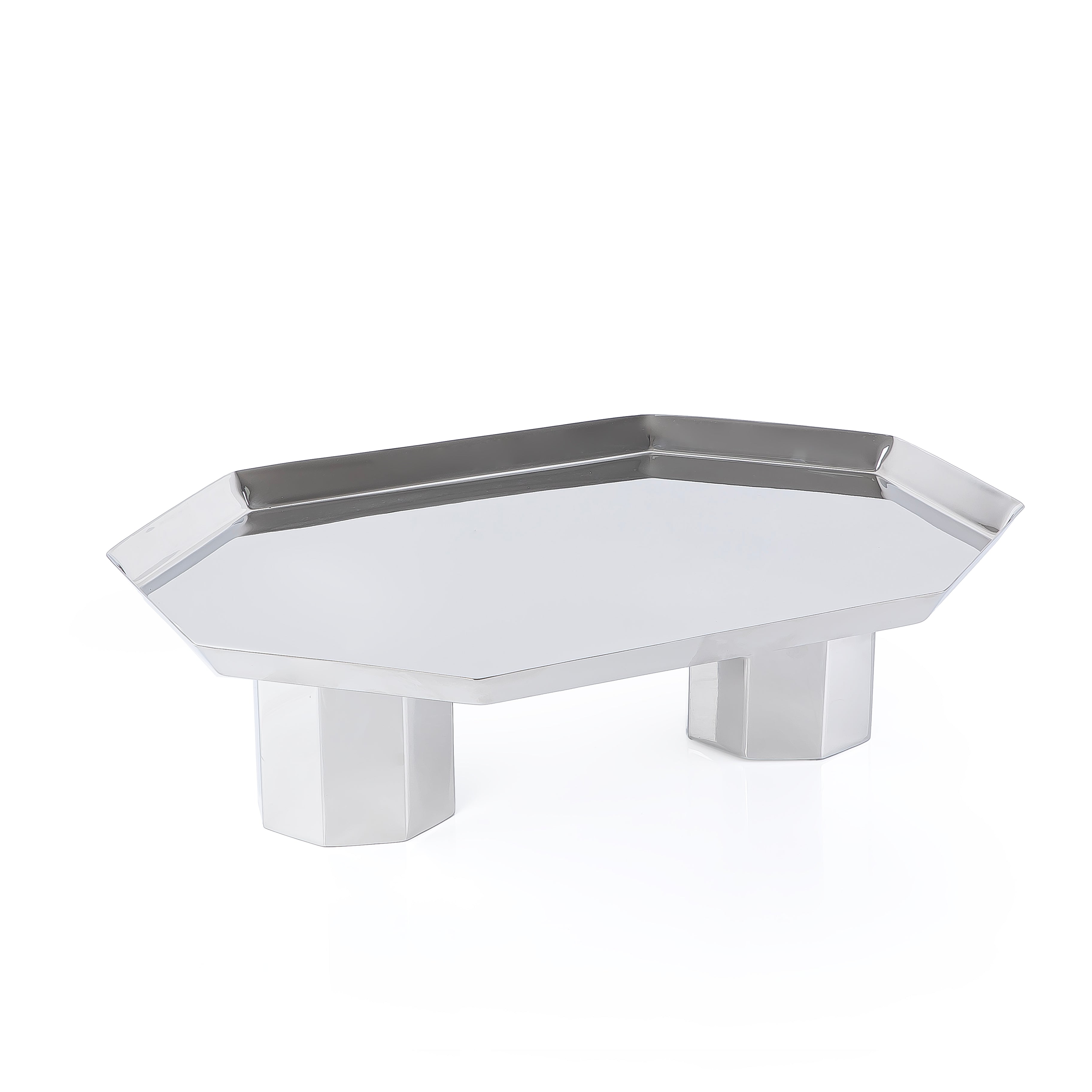 ستاند معدن علي شكل هندسي - فضي 