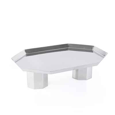 Geometric Metal stand- silver