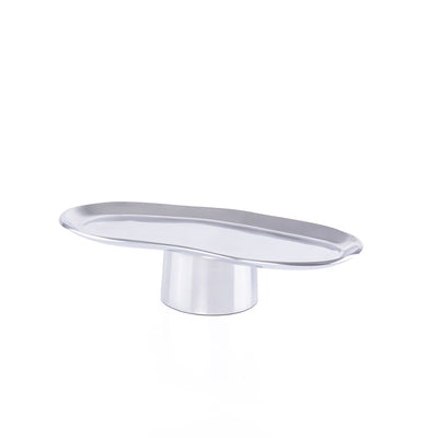 ستاند تقديم بيضاوي معدن - فضي 