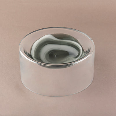 Glass Serving Stand - Grey