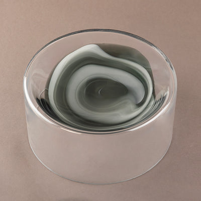 Glass Serving Stand - Grey