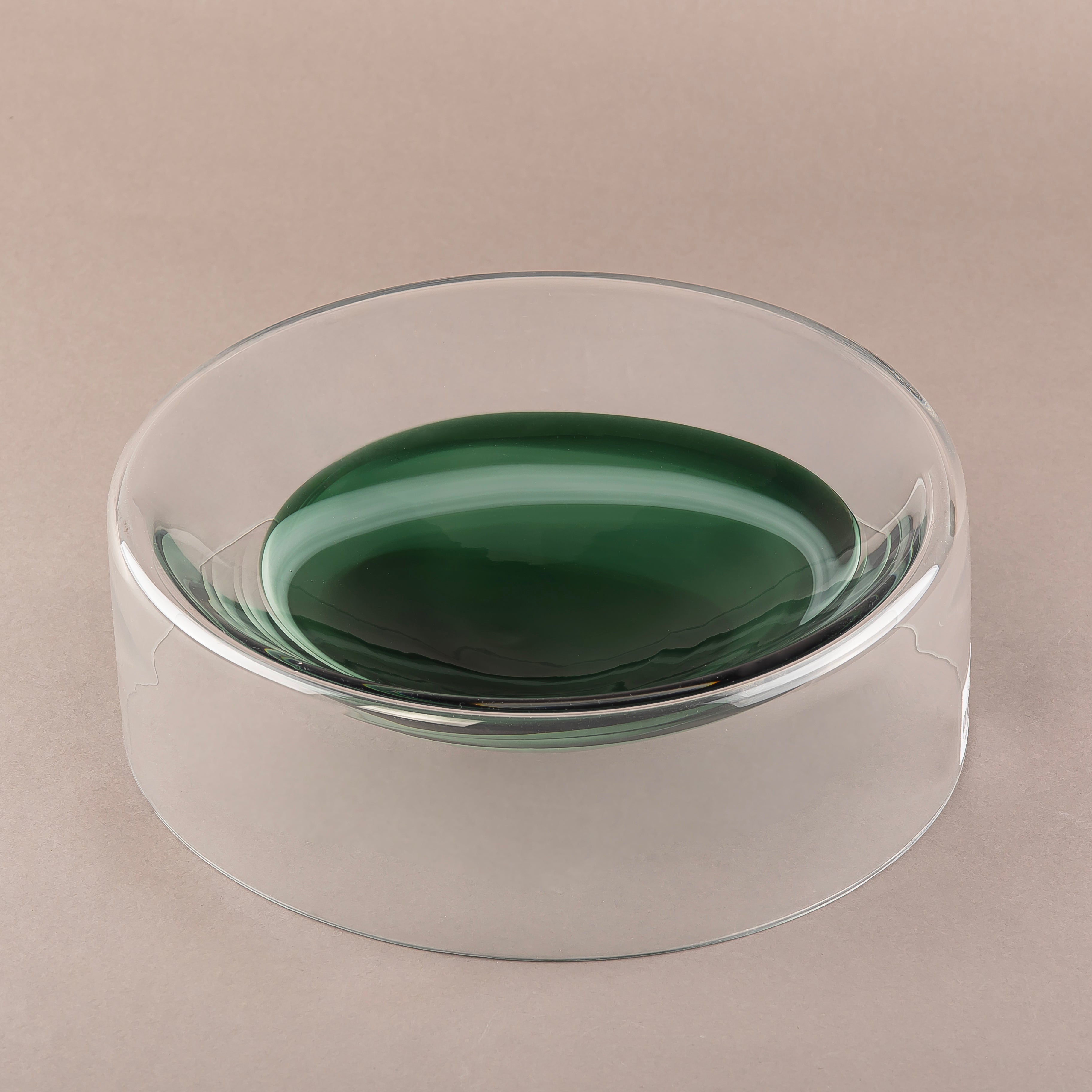 Glass Serving Stand -Green