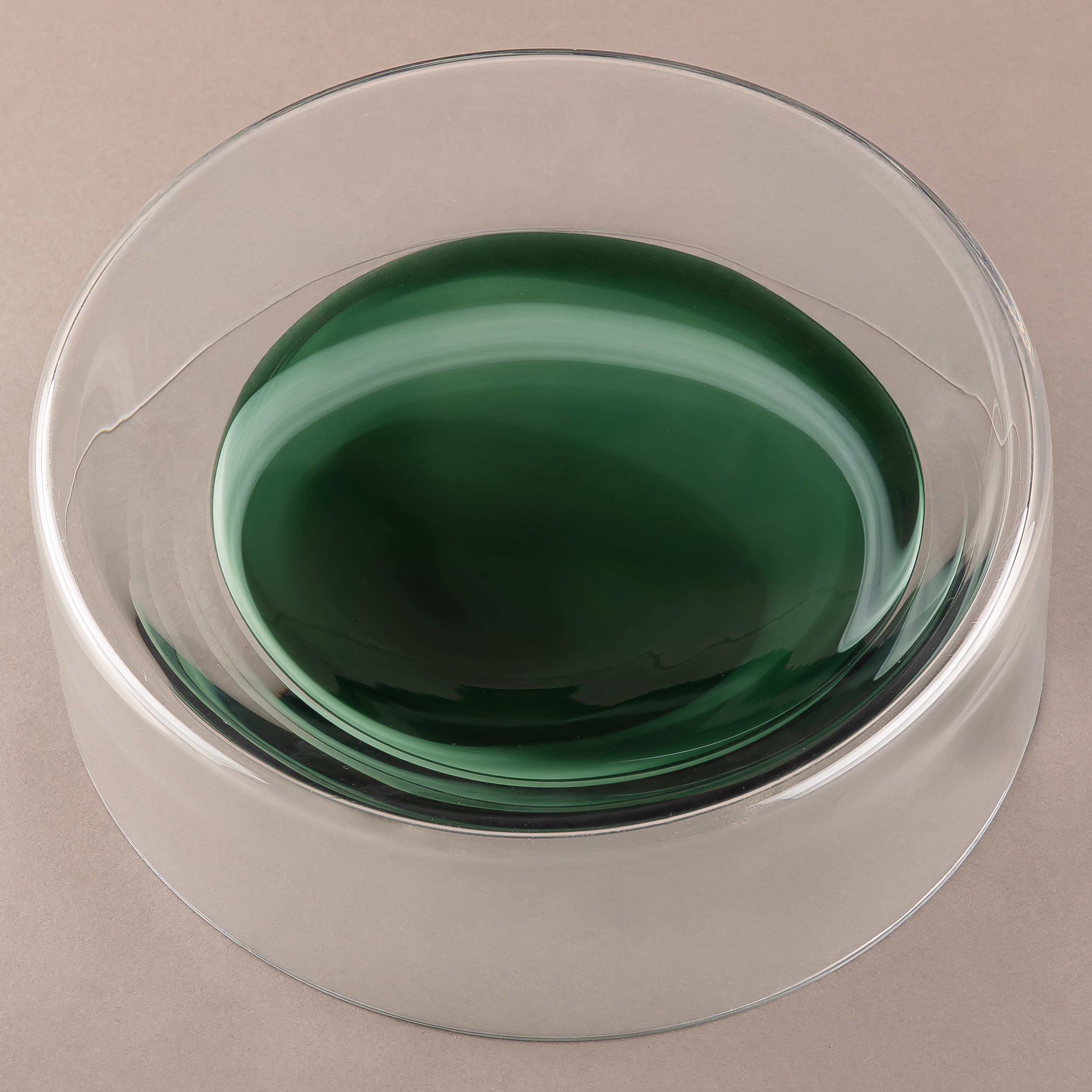 Glass Serving Stand -Green