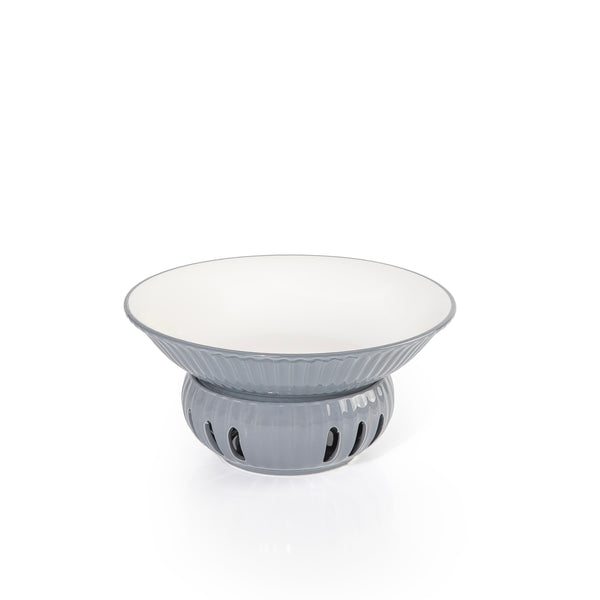White Round ceramic stand with separate base