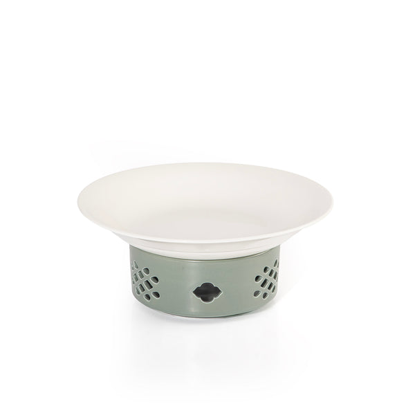 CERAMIC PLATE WITH STOVE STAND