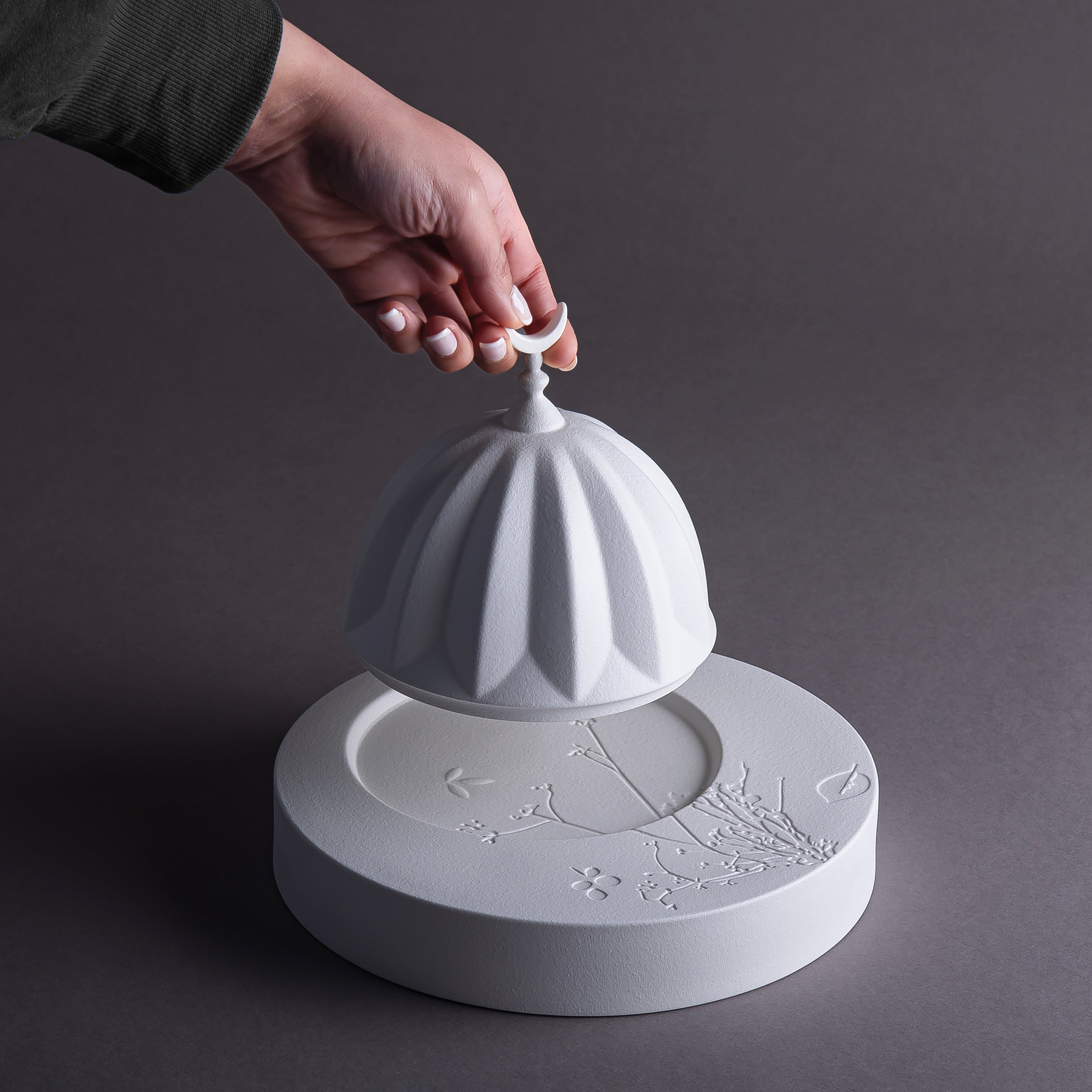 ستاند سيراميك - أبيض مطفي