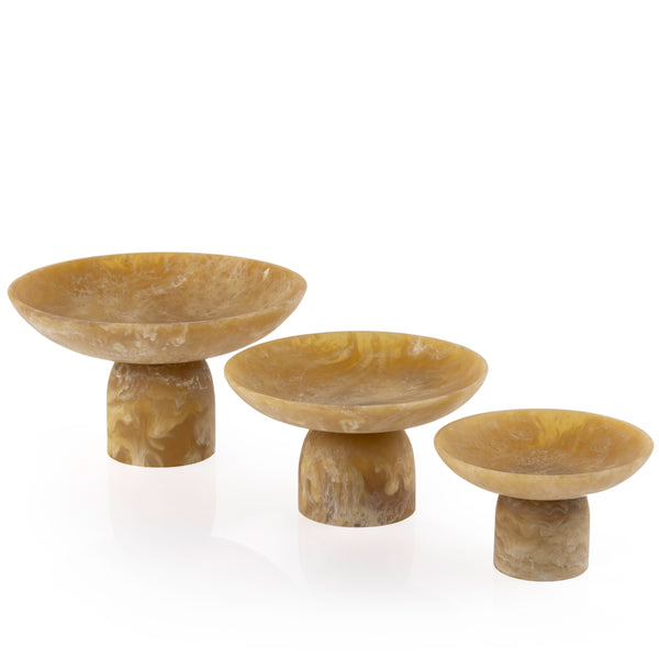 Set of 3 Resin Stand - Yellow