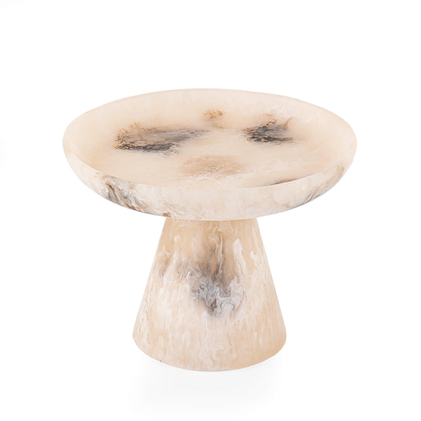 R/Stand with R/C Tray  - Marble Beige Resin Finish - TTE-9015 Large - 23*23*17