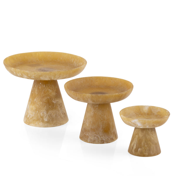 Set of 3 Resin Stand - Yellow