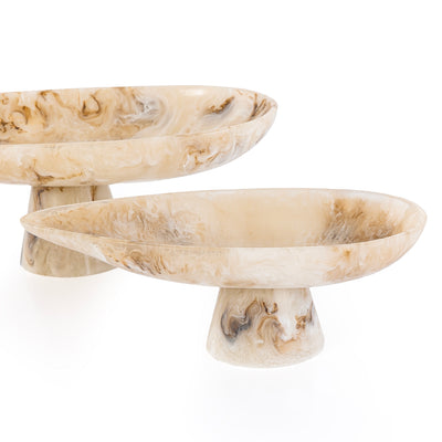 Set of 2 Resin Plates with gift box - Beige