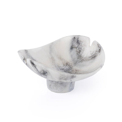 ستاند تقديم من الراتنج كبير - أبيض & أسود