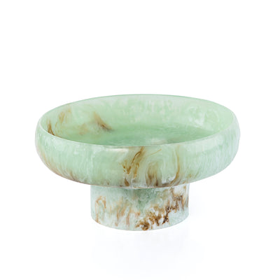 ستاند تقديم دائري وسط من الراتنج - أخضر 