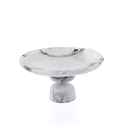 ستاند كيك من الراتنج وسط - أسود&أبيض