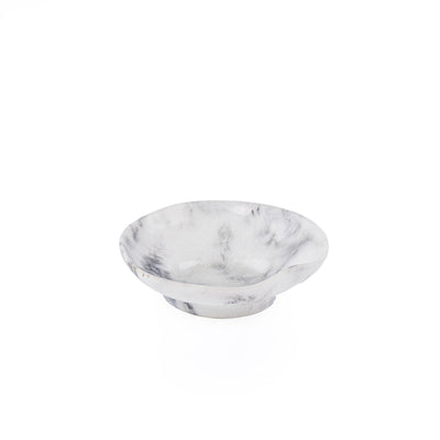 ستاند تقديم دائري صغير من الراتنج - أسود&أبيض