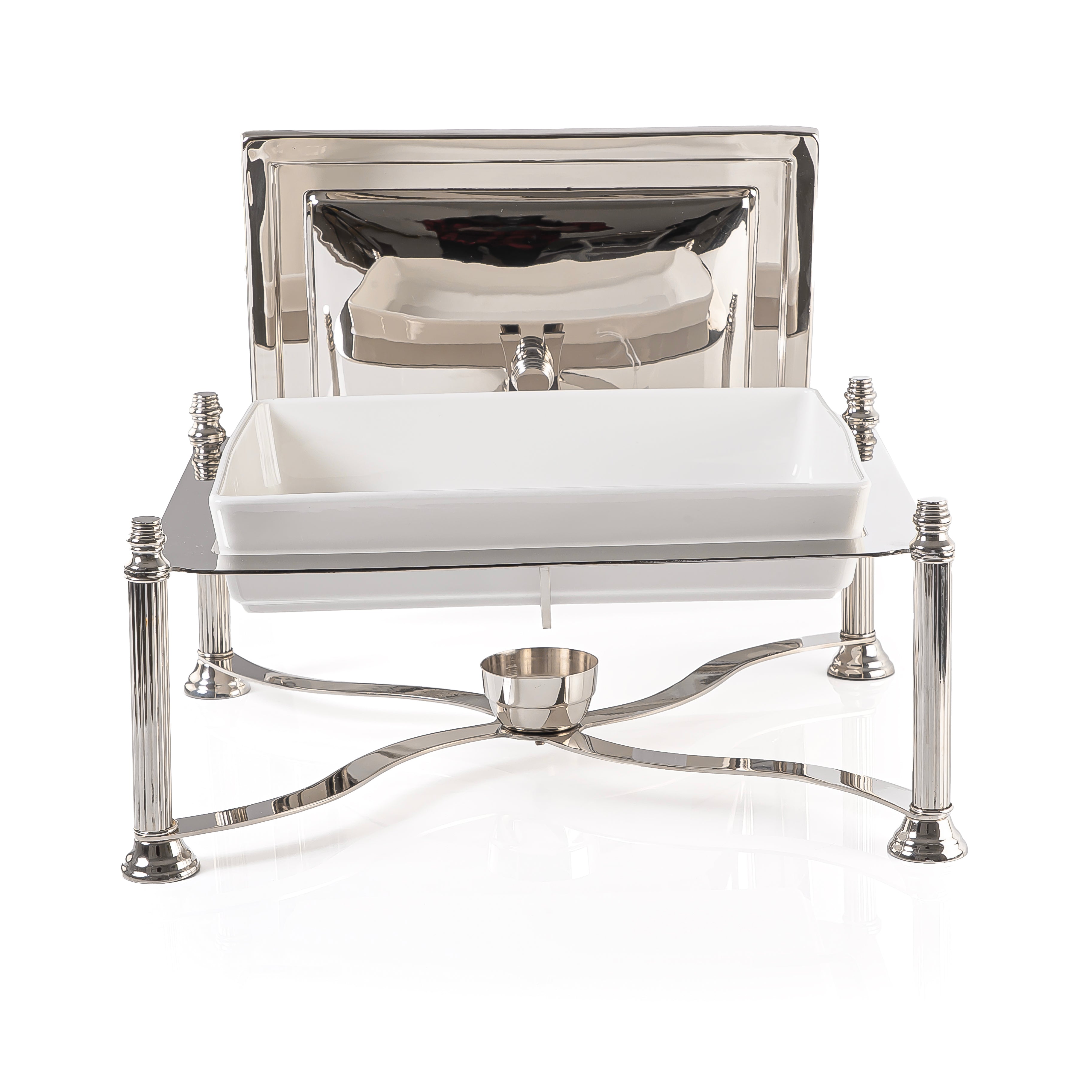 4L Durable stainless steel rectangular chafing dish - medium