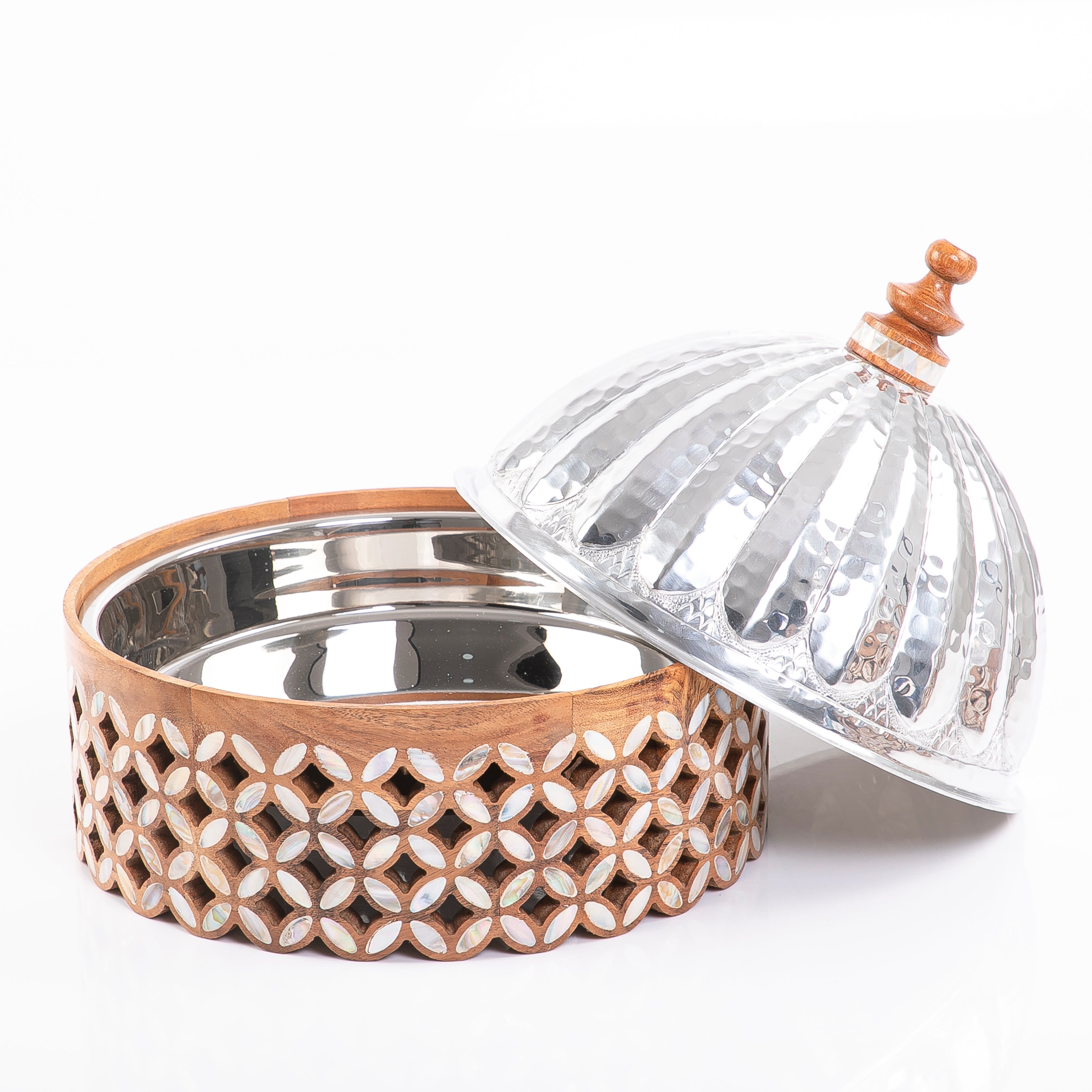 حافظ حرارة معدن قاعدة خشب