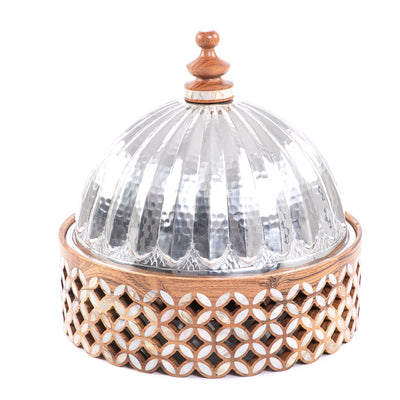 حافظ حرارة معدن قاعدة خشب