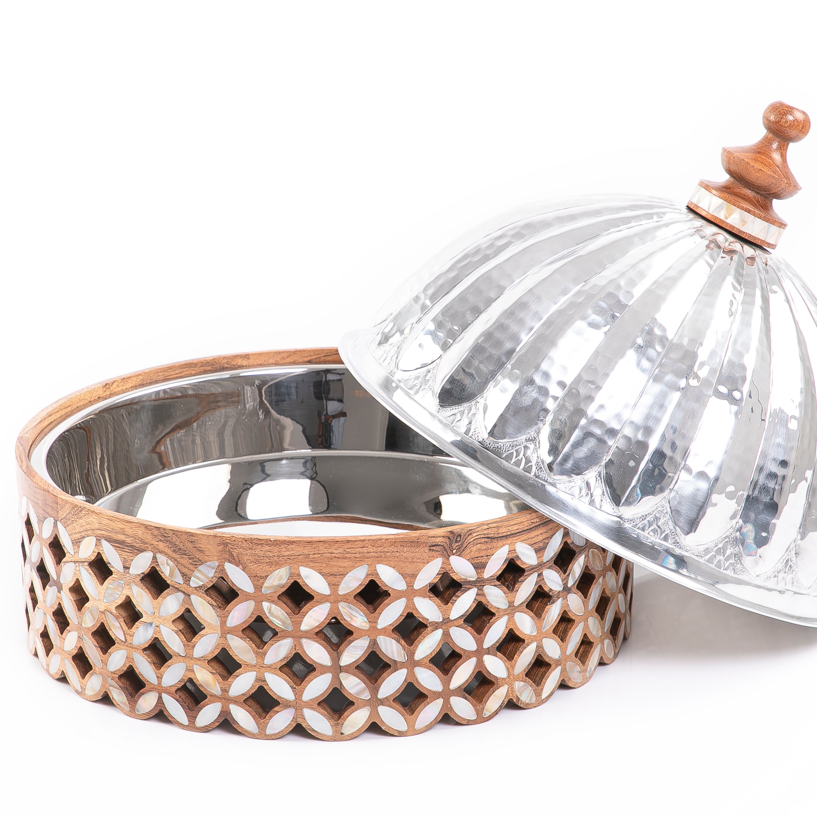 حافظ حرارة معدن قاعدة خشب