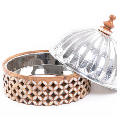 حافظ حرارة معدن قاعدة خشب