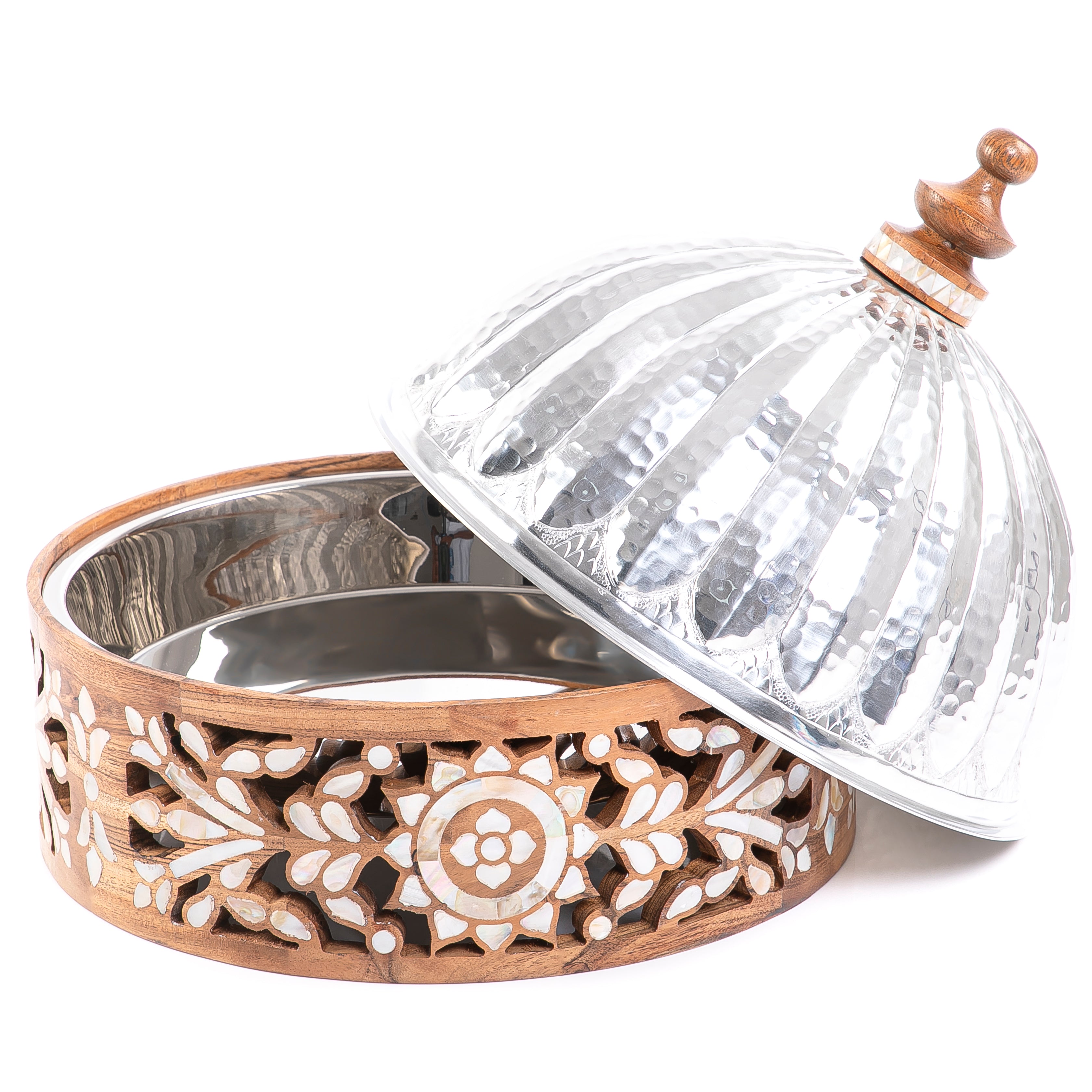 حافظ حرارة معدن قاعدة خشب