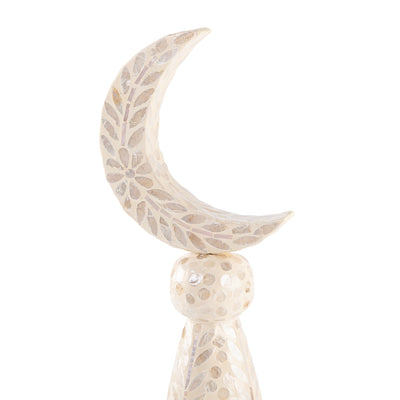 ستاند ديكور على شكل هلال حجم صغير - بيج