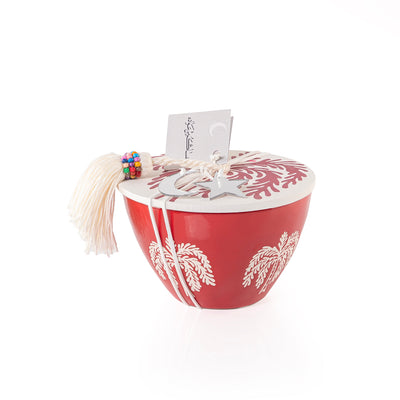 قرقيعان مع غطاء - عنابي