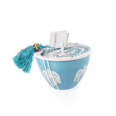 قرقيعان مع غطاء - أزرق