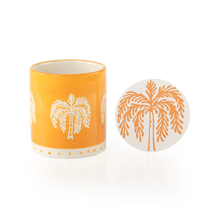 قرقيعان دائري مع غطاء - برتقالي