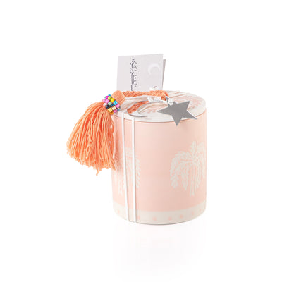 قرقيعان دائري مع غطاء - وردي