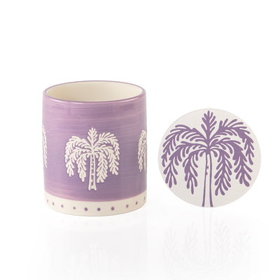 قرقيعان دائري مع غطاء - بنفسجي