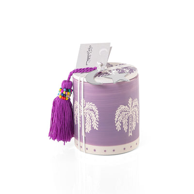 قرقيعان دائري مع غطاء - بنفسجي