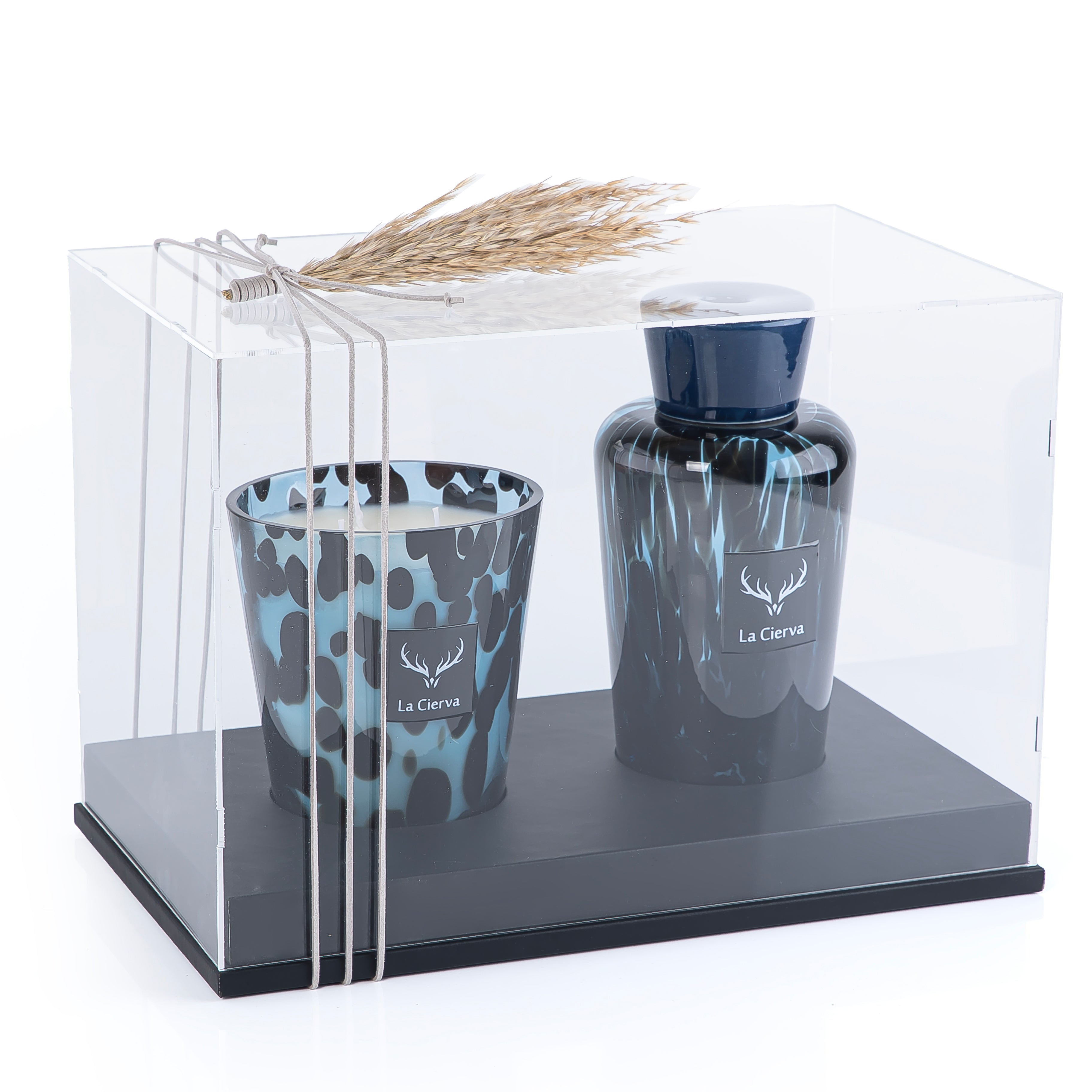 Fig & Magnolia Set of Candle & Diffuser-blue from la cierva With acrylic box