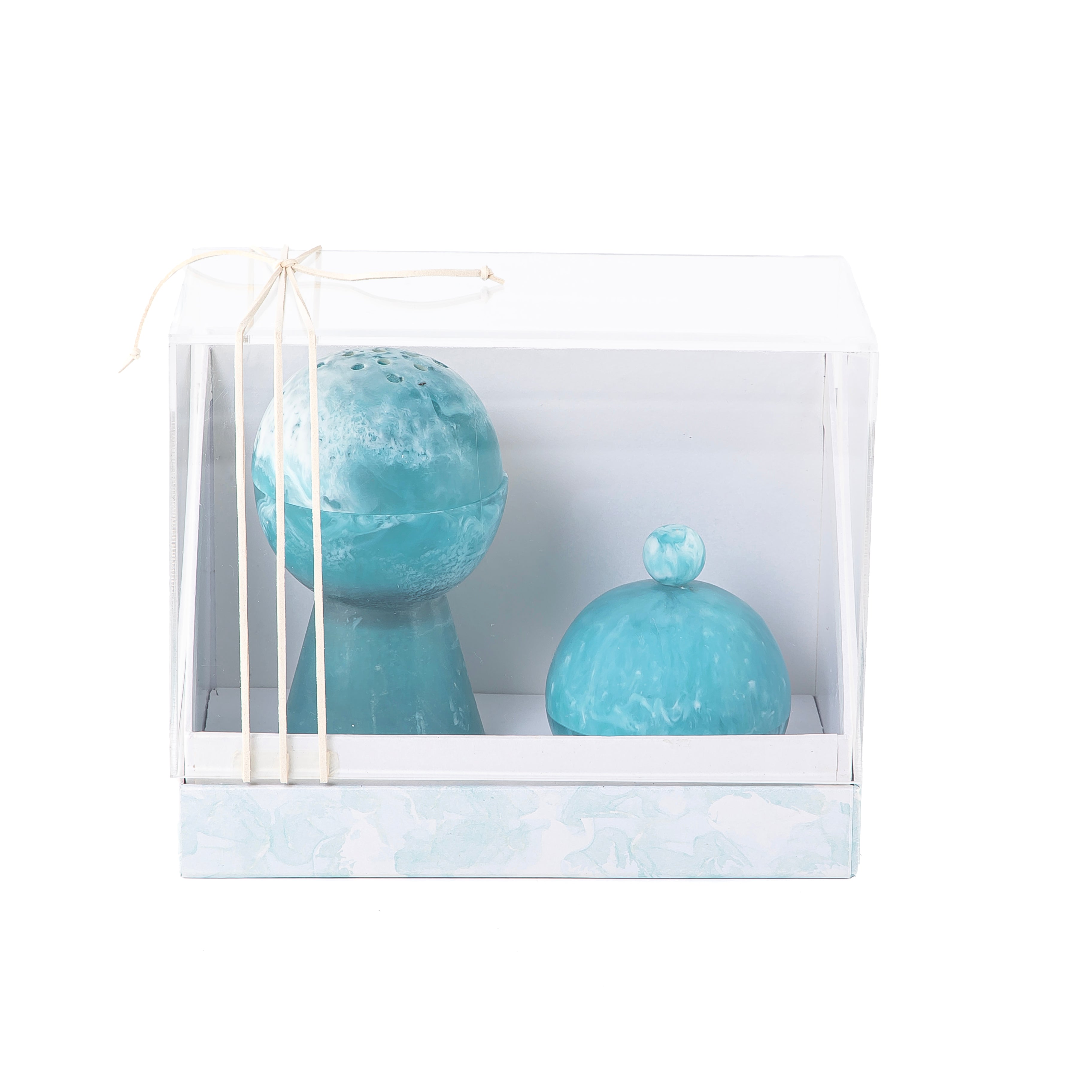 طقم مبخر من الريزن مع بوكس هدايا اكريليك