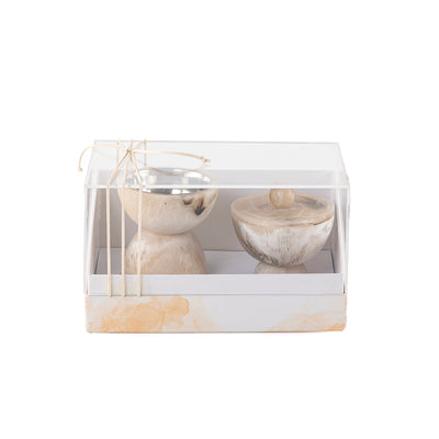 طقم مبخر من الريزن مع بوكس هدايا اكريليك