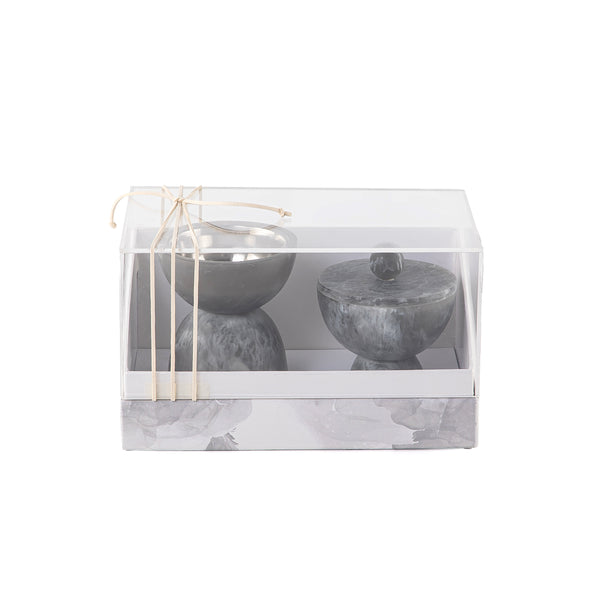 Set of resin mabkhar with aclyric gift box