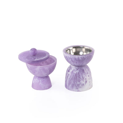Resin mabkhar with bakhoor box - purple