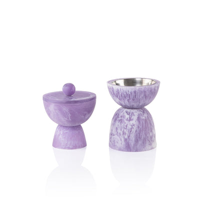 Resin mabkhar with bakhoor box - purple