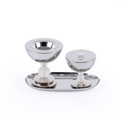 Luxury Metal Mabkhar Set of 3 pcs - Silver